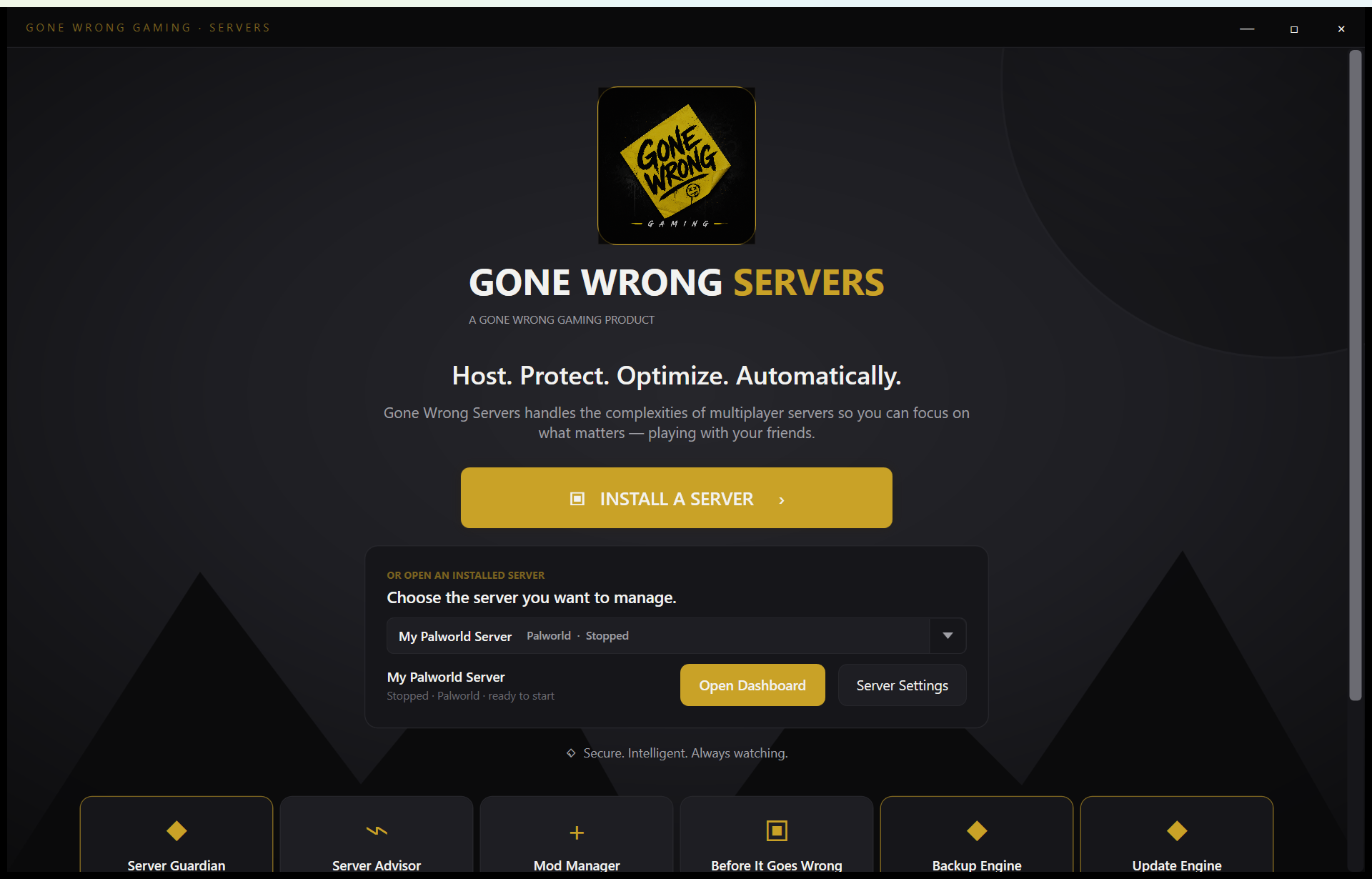 Import an Existing Server screen in Gone Wrong Servers