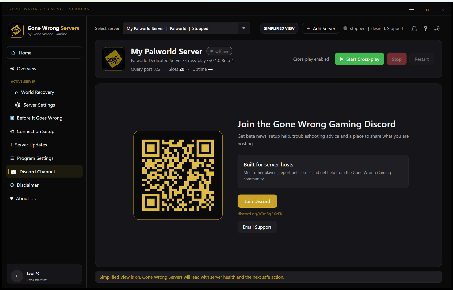 Gone Wrong Servers Discord community screen